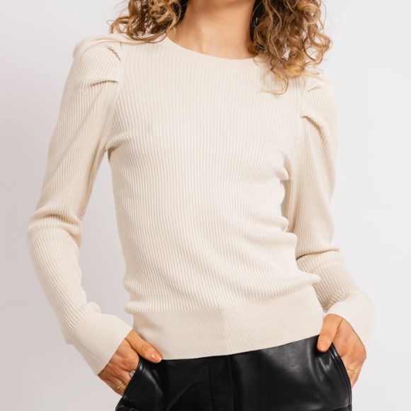 Tops - Cream Puff Sleeve Sweater